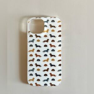 Dachshund Pattern Phone Case with MagSafe. For iPhone 16E, 15, 14, 13